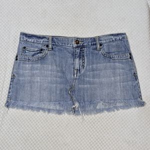 Abercrombie & Fitch Vintage 92 Denim Skirt with Fringe